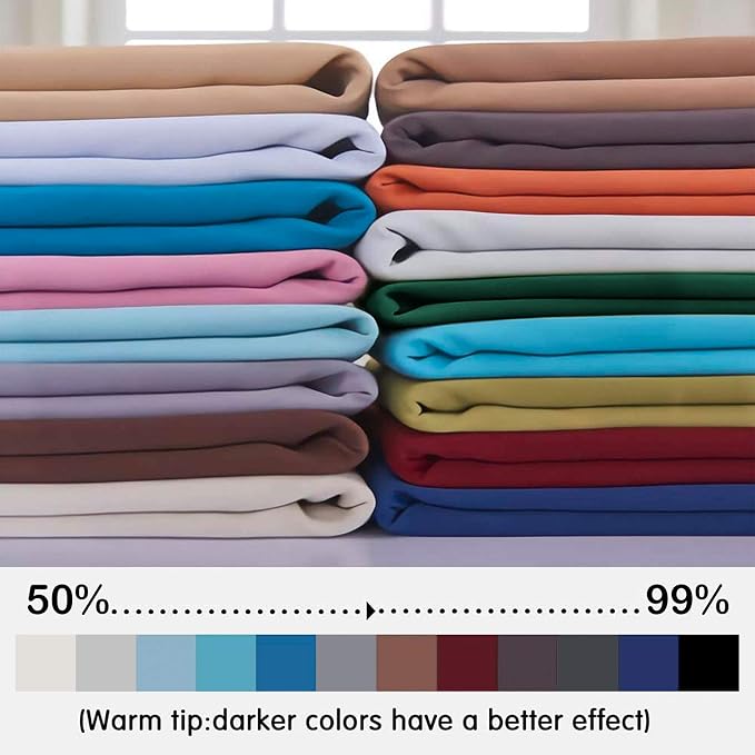 Yakamok Soft Room Darkening Light Gray Blackout Curtains Thermal Insulated - Image 3