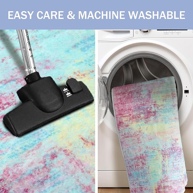 IOHOUZE Abstract Runner Rug 2x6 Ft Washable Runners - Image 3