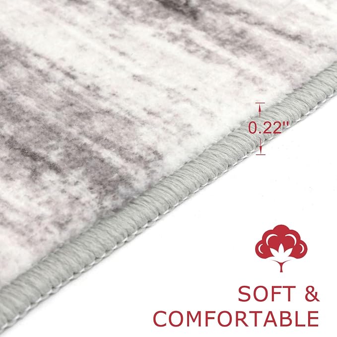 KOZYFLY 3x10 Ft Rug Modern Ombre Runner Rug - Image 2