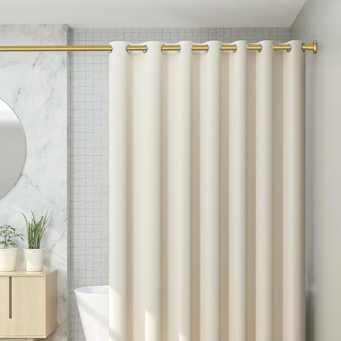 CorkLatta Gold Shower Curtain Rod 31 to 68 Inch, 1 Inch Diameter Adjustable - Image 7