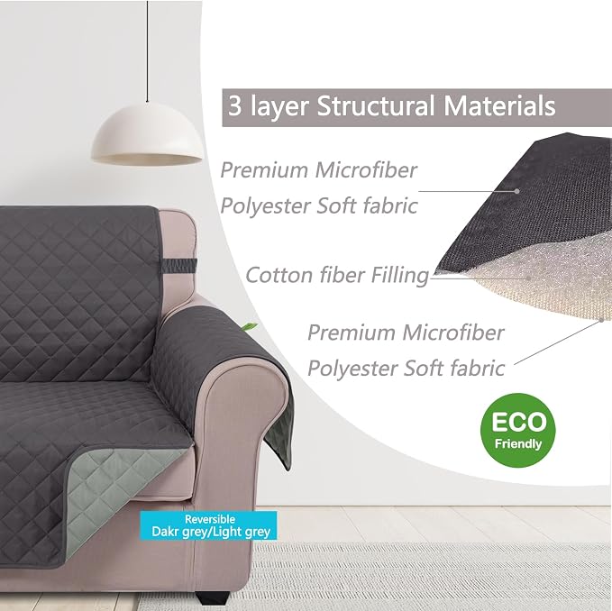 U-NICE HOME Large Sofa Cover Reversible Couch Cover - Image 4