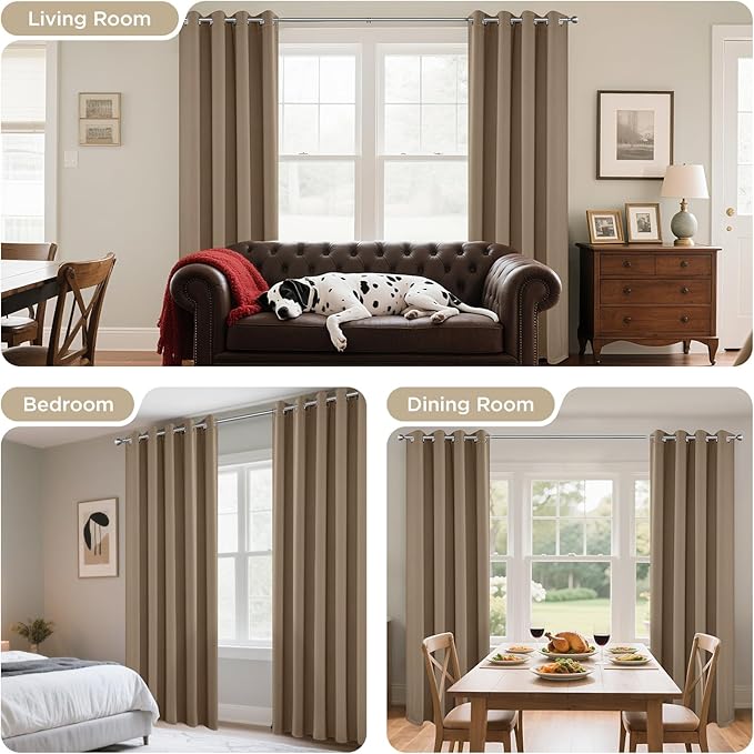 Joydeco Blackout Curtains 54 Inch Length 2 Panels Set, Thermal Insulated Long - Image 6