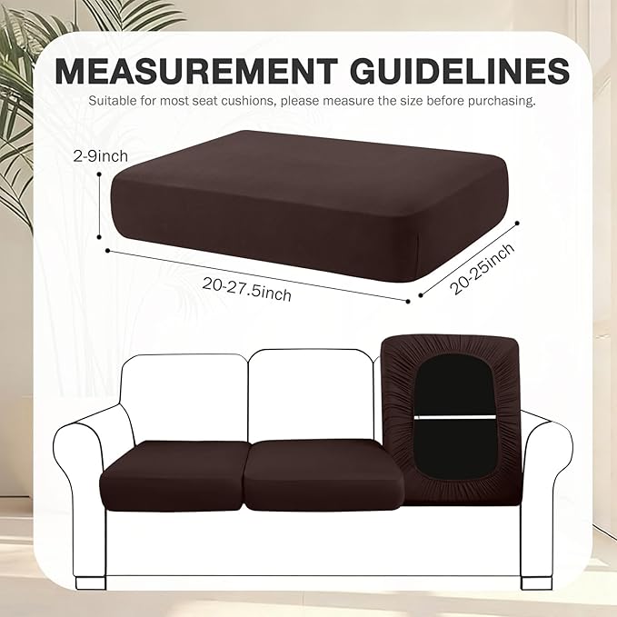 hyha 8Pcs Patio Cushion Covers, Stretch Outdoor Couch Cushion Covers Replacement - Image 2