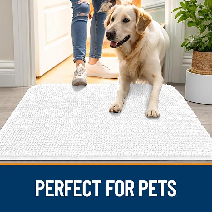 OLANLY Dog Door Mat for Muddy Paws 47x17, Absorbs Moisture and Dirt, Absorbent - Image 6