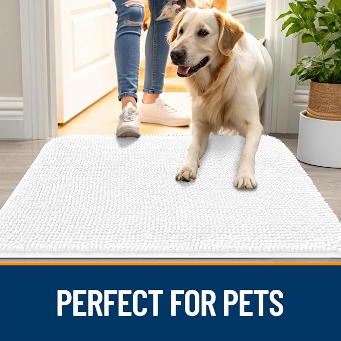 OLANLY Dog Door Mat for Muddy Paws 44x24, Absorbs Moisture and Dirt, Absorbent - Image 6