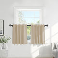 PONY DANCE Beige Blackout Curtains by PONYDANCE