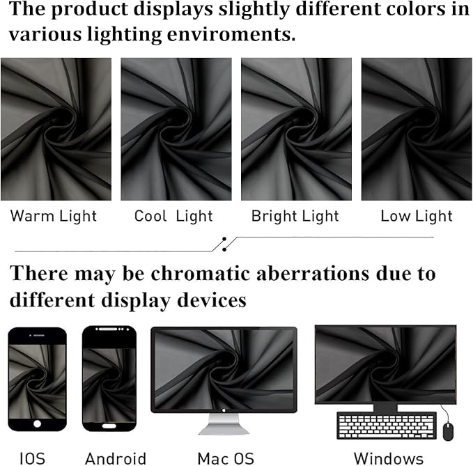 Lecloud Black Sheer Curtains 68 Inch Length 2 Pcs, Light Filtering Rod Pockets - Image 7