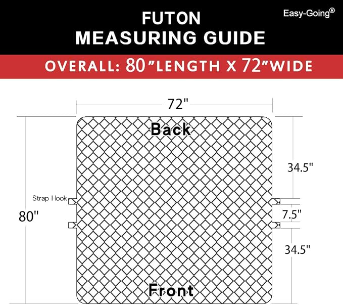 Easy-Going Futon Sofa Slipcover Reversible Sofa Cover Armless Cover Furniture - Image 9