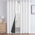 ChrisDowa White 100% Blackout Curtains 102 inch Long by ChrisDowa