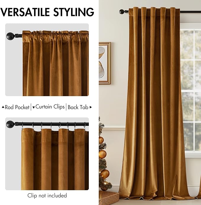 MIULEE Velvet Curtains 72 inches - Image 2