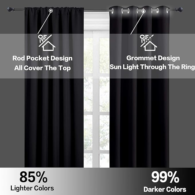 RYB HOME Large Blackout Curtains - Image 5