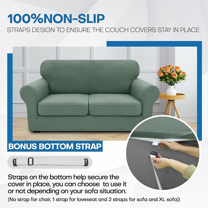 XINEAGE New 4 Pieces Extra Large Couch Covers - Image 5