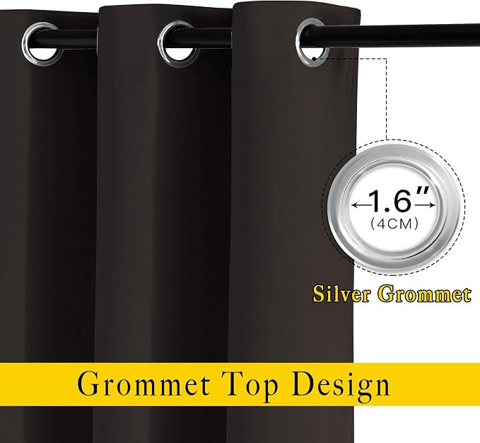 NICETOWN Room Darkening Curtains Extra Long 110 Inches, Grommet Thermal - Image 2