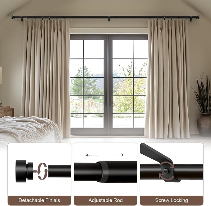 Lootkell Modern Black Curtain Rods - Image 5