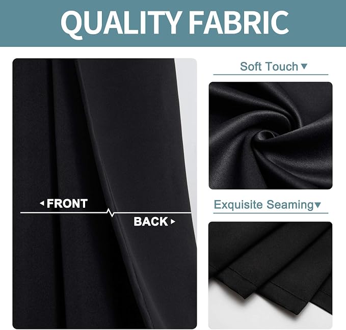 ChrisDowa Blackout Curtains 90 Inches Long 2 Panels Set - Image 3