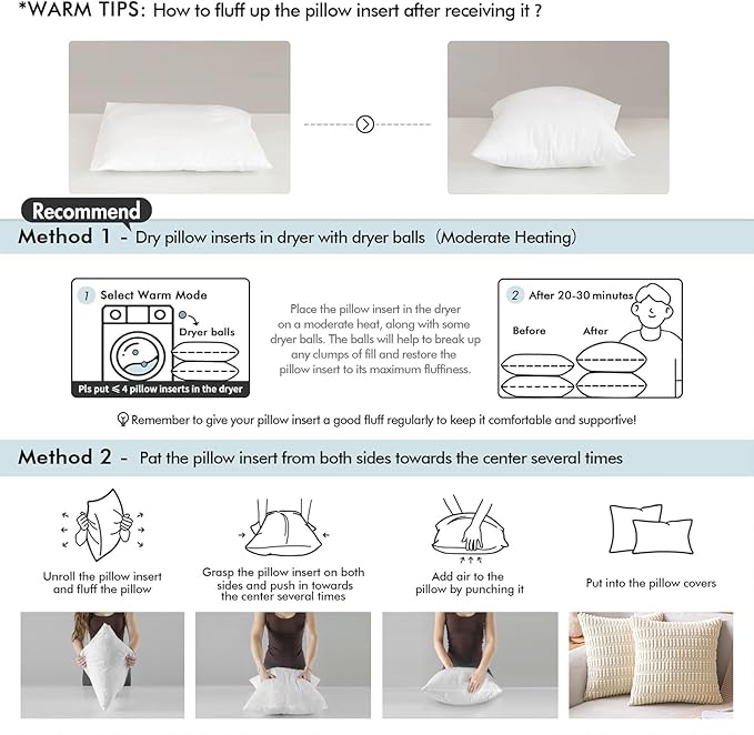 MIULEE 18x18 Pillow Inserts - Image 7