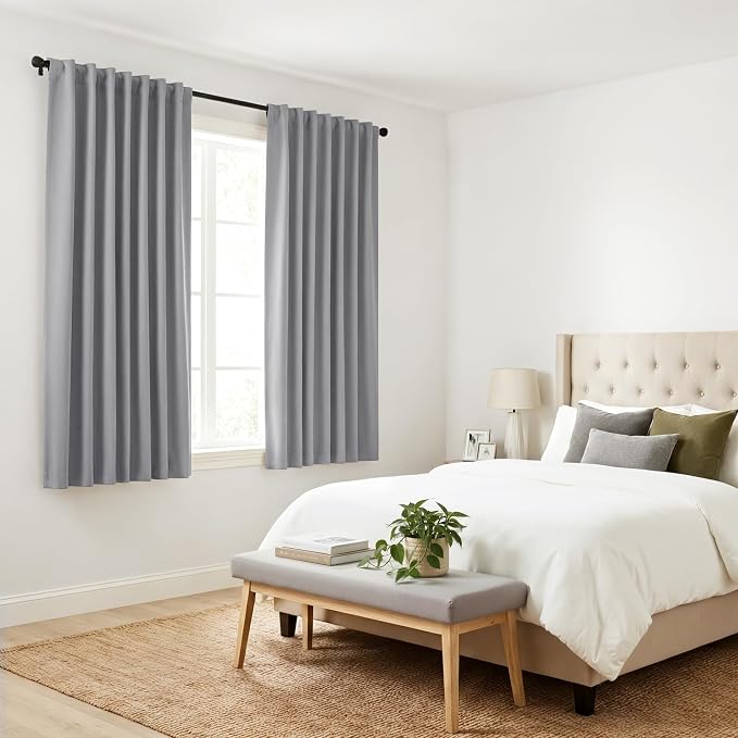 PONY DANCE Gray Blackout Curtains - Image 8