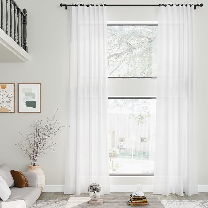 Nanspring Extra Long Curtains 2 Panels Set 122 Inches Long - Image 2