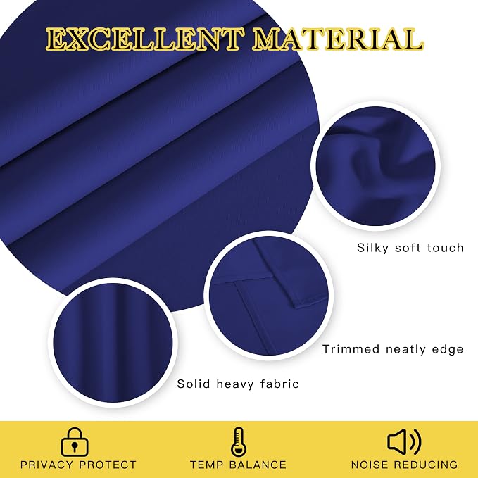NICETOWN Blackout 72 inch Curtains - Image 2