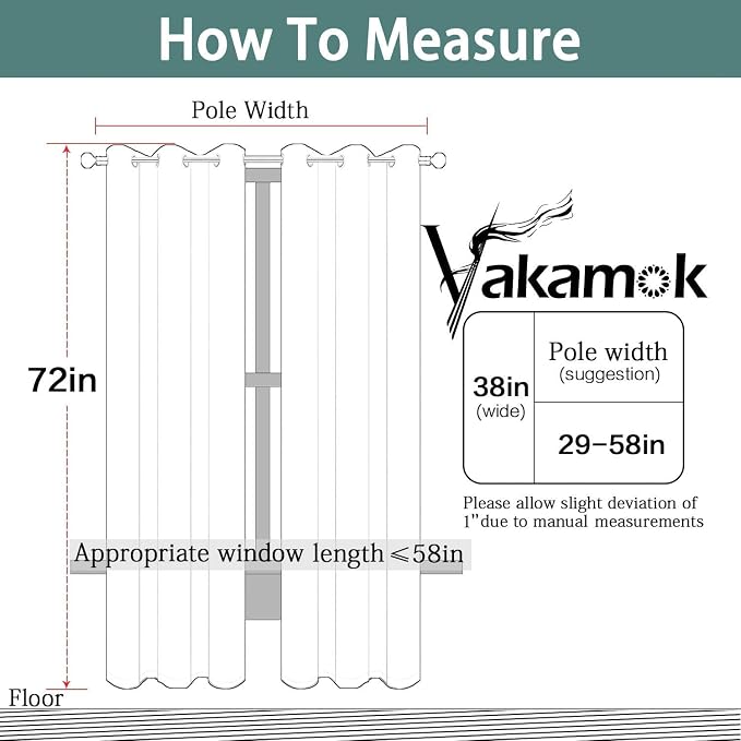 Yakamok Premium Room Darkening Thermal Insulated Curtains - Image 7
