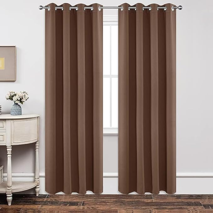 Joydeco Blackout Curtains 84 inches Long 2 Panels Set, Thermal Insulated Long by JOYDECO