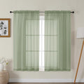 Gwine Sage Green Sheer Curtains by Gwine