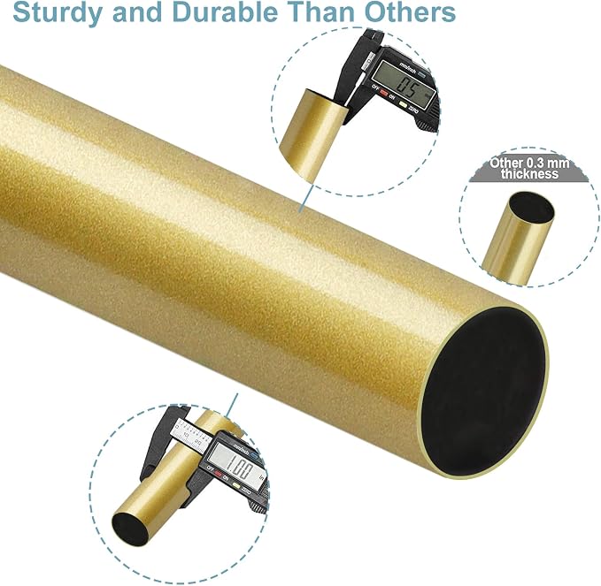 Byondeth Curtain Rods for Windows 16 to 240 Inches Adjustable Length 1 Inch - Image 9