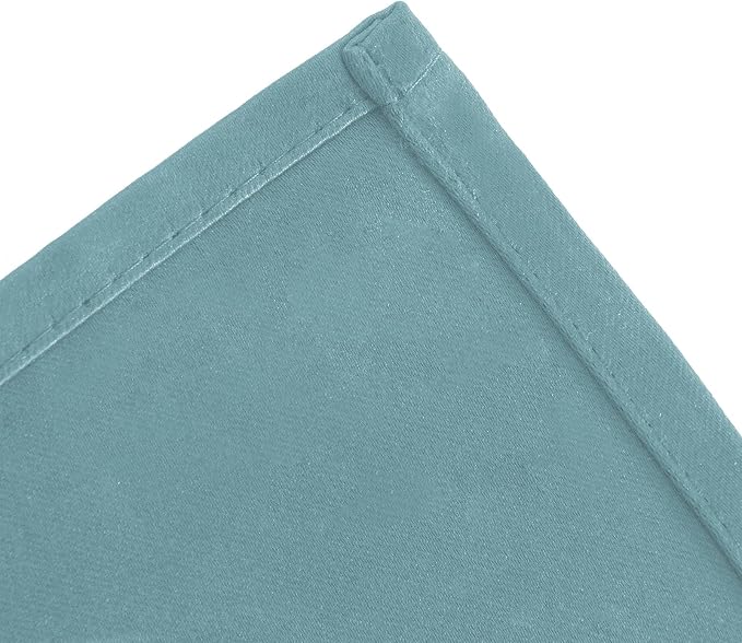 LEMOMO Blackout Curtains 66 x 54 Inch Long Stone Blue Curtains Set of 2 Panels - Image 7