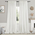 Natural Linen 102 Inch Long Curtains by Nanspring