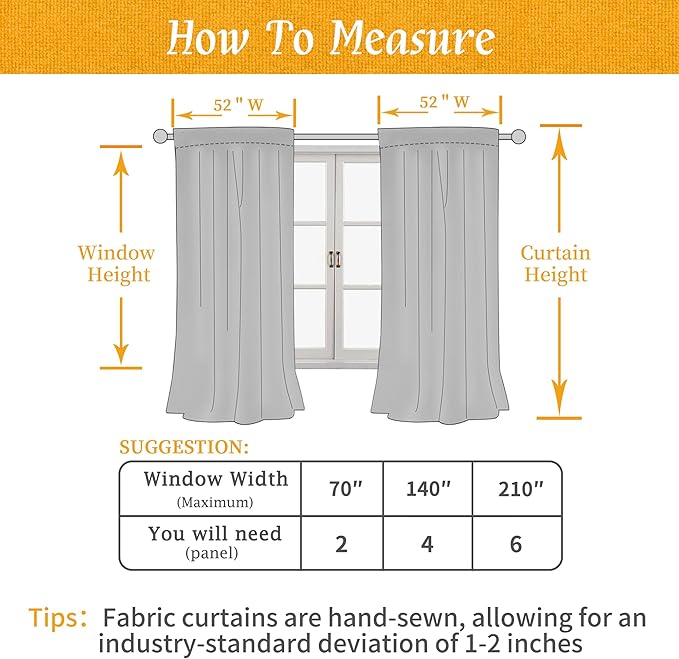 LAMIT Natural Linen Curtains for Bedroom, 72 Inch Faux Linen Textured Light - Image 8