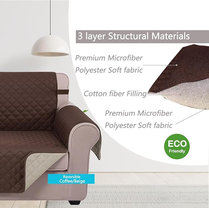 U-NICE HOME 4 Seater Sofa Cover 91 Inch Large Couch Covers - Image 4