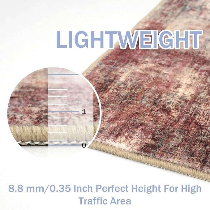 IOHOUZE Abstract Runner Rug 2x12 Ft Washable Runners - Image 5