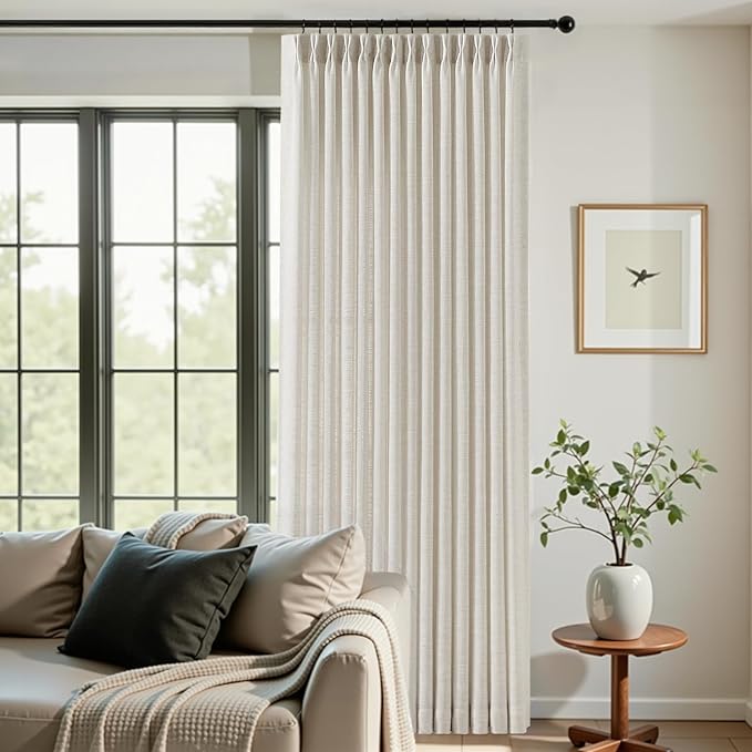 IVAPUPU 108 Inch Curtains Pinch Pleated Linen - Image 7