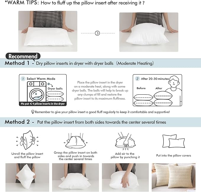 MIULEE Pillow Insert 14x22 Inch, Decorative Rectangle Throw Pillow Inserts - Image 8