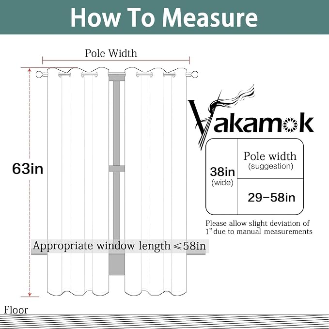 Yakamok Dove Grey Room Darking 63 Inch Length 2 Panel Sets - Image 7