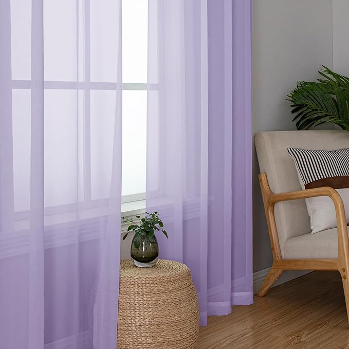 OWENIE Sheer Curtains 84 inches Long - Image 3