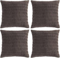 Fancy Homi 4 Packs Boho Dark Brown Decorative Throw Pillow Covers 26x26 Inch by Fancy+Homi