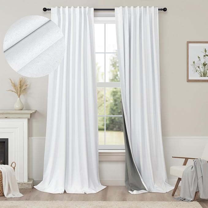 Custom Made Curtains 104 Inches Long 2 Panels Set 100 Percent Blackout Curtain by Pitalk