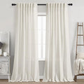 Nanspring Cream Linen Curtains 89 Inches Long by Nanspring