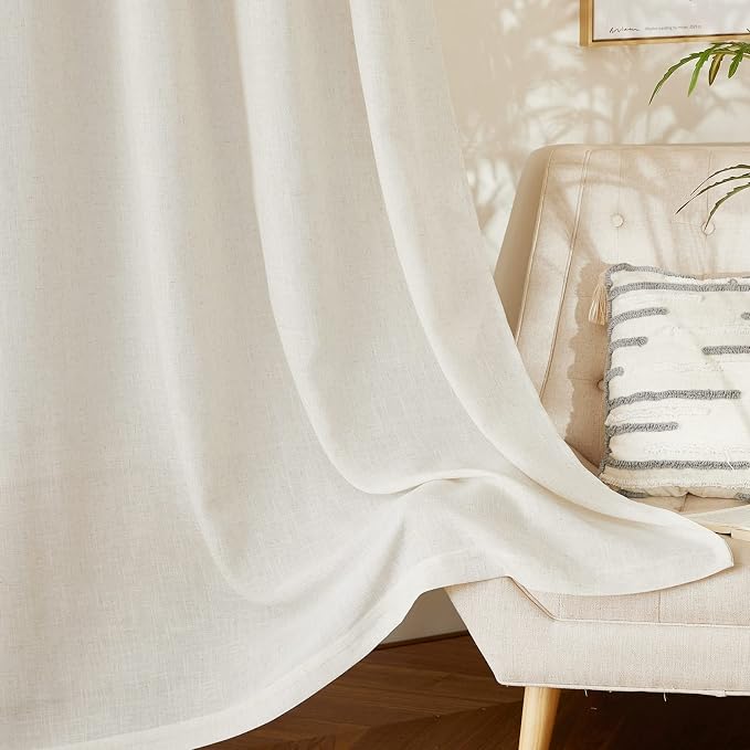 NICETOWN Linen Curtains 45 inch Length - Image 8