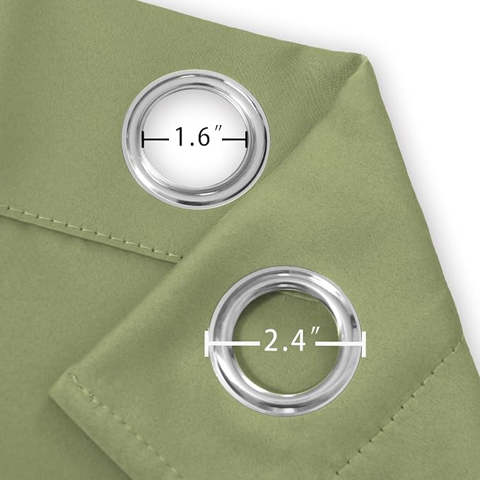 LEMOMO Sage Green Thermal Blackout Curtains/52 x 95 Inch/Set of 2 Panels Room - Image 5