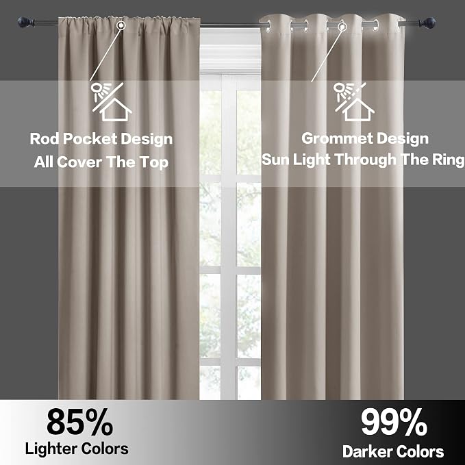 RYB HOME 54 inch Blackout Curtains - Image 4
