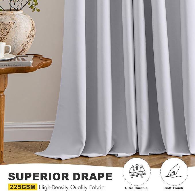 MIULEE Blackout Curtains for Bedroom Living Room 63 Inches Long 2 Panels - Image 5