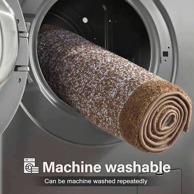 48x24 Long Bathroom Rugs Washable Non Slip, Coffee Bath Mat - Image 9