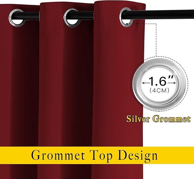NICETOWN Bedroom Blackout Curtains Panels - Image 2