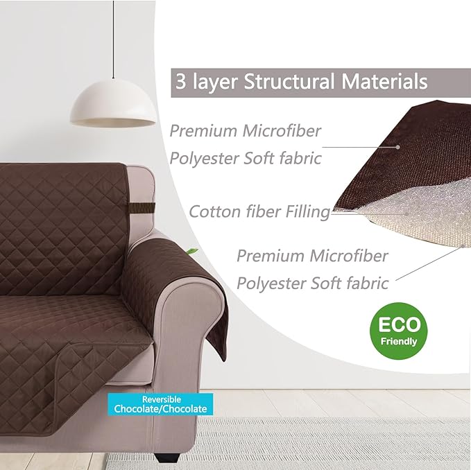 U-NICE HOME Reversible Sofa Cover Couch Cover - Image 4