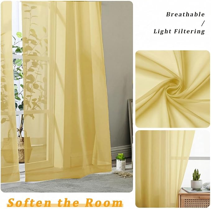 Gwine Sheer Curtains 72 Inch Length - Image 5