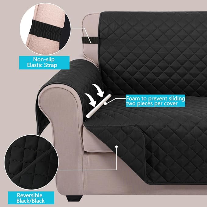 U-NICE HOME 4 Seater Sofa Cover 91 Inch Large Couch Covers - Image 3