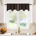 NICETOWN 2 Panels Kitchen Window Valances Farmhouse Style Window Treatment by NICETOWN