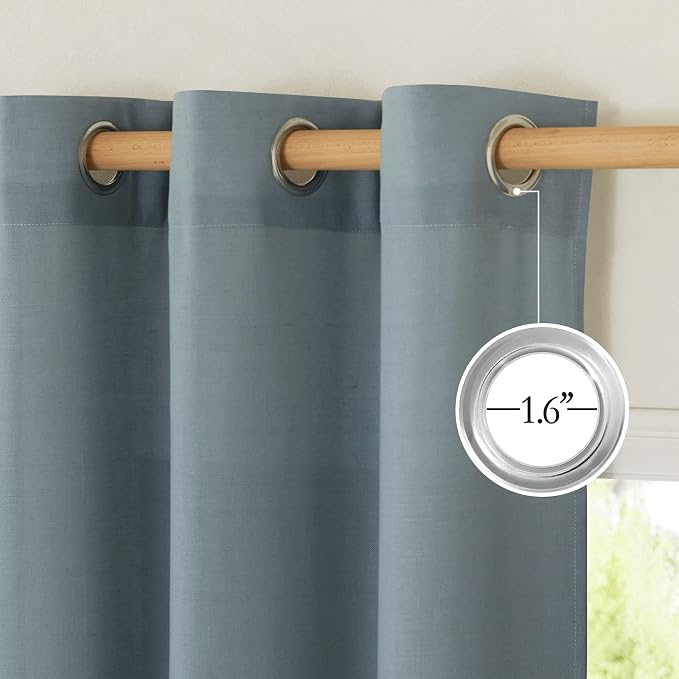 NICETOWN Rustic Linen 96 inch Long Curtains - Image 5
